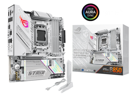 Фото ASUS ROG STRIX B850-G GAMING WIFI, AM5, B850, 4*DDR5, 2*SATA, 4*M.2, 6*USB 3.2, 2*USB 2.0, Type-C, 2*PCIx16, DP+HDMI, ATX; 90MB1M30-M0EAY0