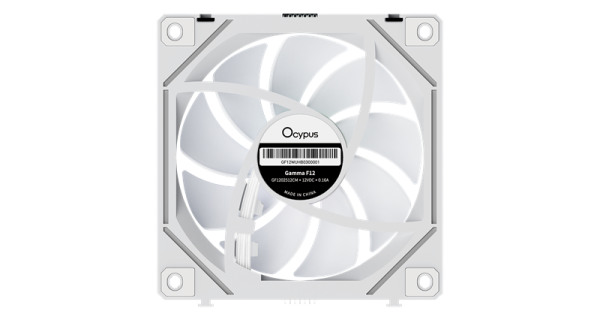 Фото Ocypus Gamma F12 UNI WH ARGB 3 IN 1, 3x120x120x25mm, 4-PIN PWM, 800-1800 RPM, 31 DBA MAX, HYDRO BEARING