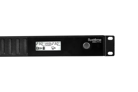 Фото Systeme Electric Smart-Save SMT, 750VA/450W, RM 1U, Line-Interactive, LCD, Out: 230V 4xC13, SNMP Intelligent Slot, USB, RS-232