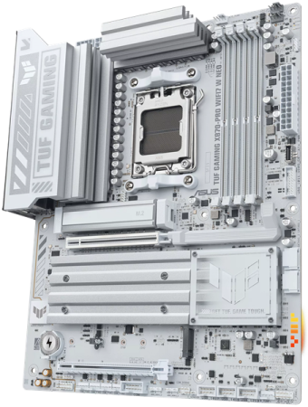 Фото ASUS TUF GAMING X870-PRO WIFI7 W NEO, AM5, X870, 4*DDR5, 2*SATA, 4*M.2, 1*USB 2.0, 4*USB 3.2, 2*Type-C, 3*PCIx16HDMI, ATX; 90MB1NY0-M0EAY0