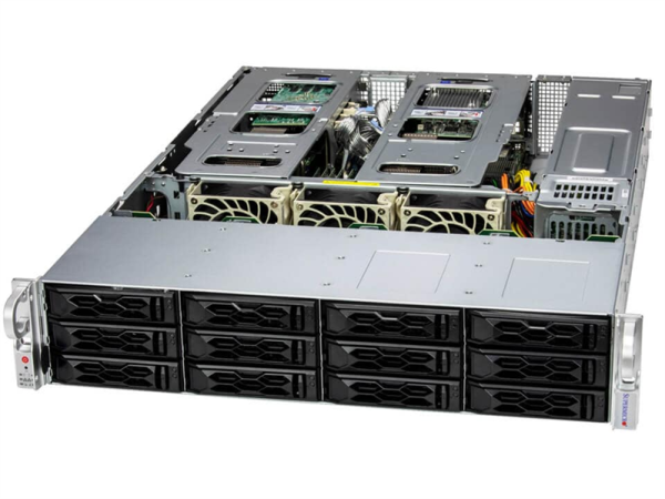 Supermicro SuperServer 2U 621C-TN12R noCPU(2) 4th/5th Gen(MCC Carrier) /TDP 350W/no DIMM(16)/12x3,5"/2,5"/2x10Gb SFP+/2x1200W/SFT-DCMS-Single /4th Config