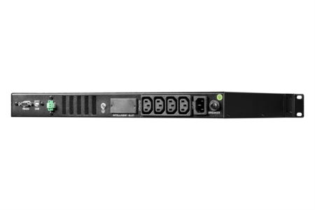 Фото Systeme Electric Smart-Save SMT, 750VA/450W, RM 1U, Line-Interactive, LCD, Out: 230V 4xC13, SNMP Intelligent Slot, USB, RS-232
