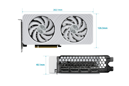 Фото PALIT NE75060U19P1-GB2063M RTX5060 WHITE OC 8GB GDDR7 128bit 3-DP HDMI/sticker