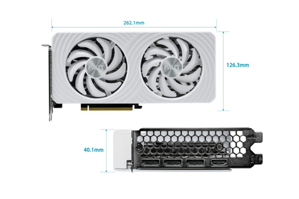 Фото PALIT NE75060U19P1-GB2063M RTX5060 WHITE OC 8GB GDDR7 128bit 3-DP HDMI/sticker