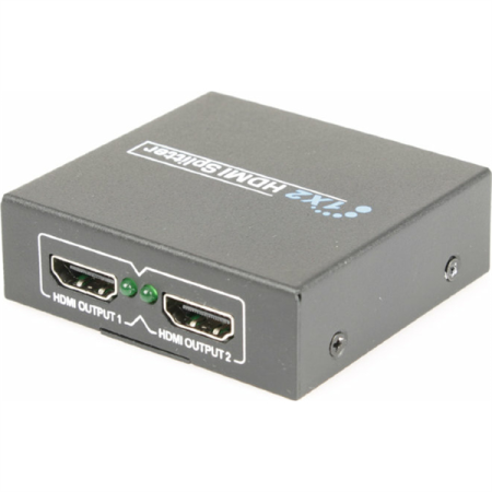 Фото OSNOVO D-Hi1021 Разветвитель сигнала HDMI (1вх./2вых.). Максимальное разрешение 4K2K(30Гц). Поддержка 3D и HDCP. Скорость передачи данных до 10,2Гбит/с. Вх. - HDMI(A)/Роз.2,1х5мм(DC5V). Вых. - HDMI(A)