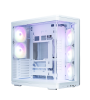 Фото ZALMAN P60, ATX, WHITE, WINDOW, 2x3.5", 3x2.5", 1xUSB TYPE-C, 2xUSB3.0, SIDE 3x120mm ARGB, REAR 2x120mm ARGB