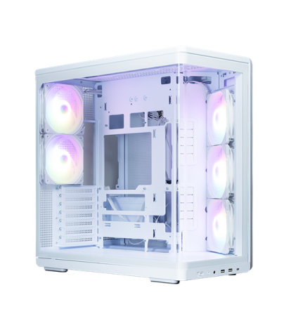 Фото ZALMAN P60, ATX, WHITE, WINDOW, 2x3.5", 3x2.5", 1xUSB TYPE-C, 2xUSB3.0, SIDE 3x120mm ARGB, REAR 2x120mm ARGB