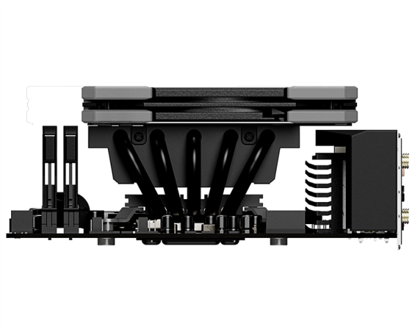 Фото ID-COOLING IS-50X V3 LGA1700/1200/115X/AM5/AM4 низкопрофильный высота 56mm (27шт/кор, TDP 130W, PWM, 5 тепл.трубки прямого контакта, FAN 120mm, черный) BOX