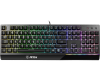 Gaming Keyboard MSI VIGOR GK30, Wired, Mechanical-like plunger switches. 6 zones RGB lighting with several lighting effects. Anti-ghosting Capability. Water Resistant (spill-proof), Black