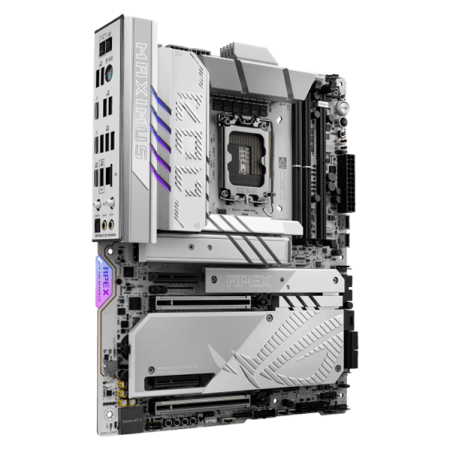 Фото ASUS ROG MAXIMUS Z890 APEX, LGA1851, Z890, 2*DDR5, 4*SATA, 6*M.2, 8*USB 3.2, Type-C, 2*PCIx16, 2*PCIx4, 2*Thunderbolt™ 4, ATX; 90MB1IP0-M0EAY0