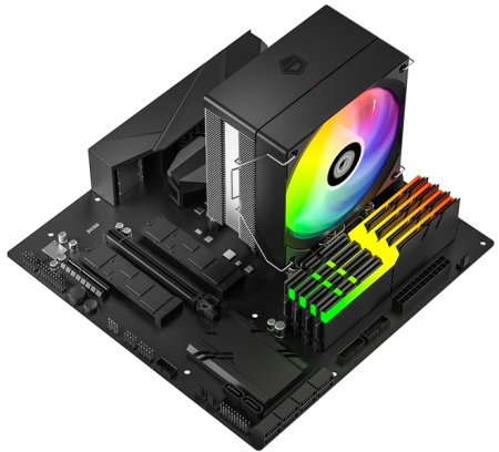 Фото ID-COOLING SE-214-XT V2 ARGB LGA1851/1700/1200/115X/AM5/AM4 (16шт/кор, TDP 200W, PWM, 4 тепл.трубки прямого контакта, FAN 120mm, Addressable RGB LED) RET