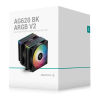 Фото DEEPCOOL AG620 BK ARGB V2 LGA20XX/1700/1200/115X/AM5/AM4 (9шт/кор, TDP 260W, PWM, ARGB DUAL Fan 120mm, 6 тепл. трубок, черный) RET (R-AG620-BKAMMN-GJD)