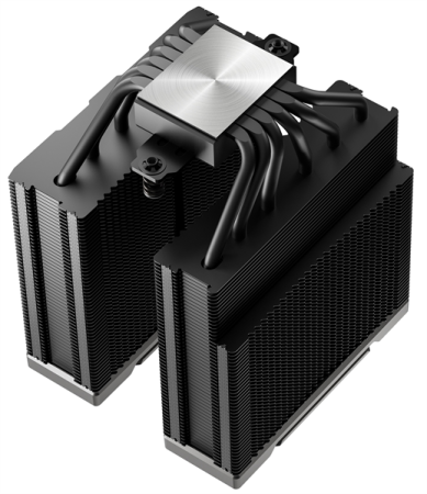 Фото DEEPCOOL AK620 G2 LGA1851/1700/1200/115X/AM5/AM4 (8шт/кор, TDP 260W, PWM, DUAL Fan 120mm, 6 тепл. трубок, Copper Base, Wood-grain top cover, черный) RET (R-AK620G2-BKNNMN-GJD)