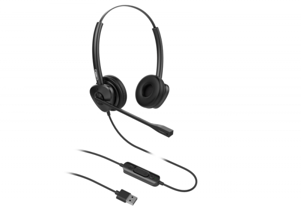 Fanvil HT302-U Fanvil Гарнитура USB, кож.зам., HD Audio, складной микрофон, 1,8м., 95г.