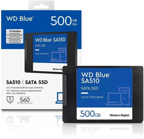 Фото Western Digital Blue SSD 2,5” SATA 500Gb, WDS500G3B0A, 1 year, (аналог WDS500G2B0A)