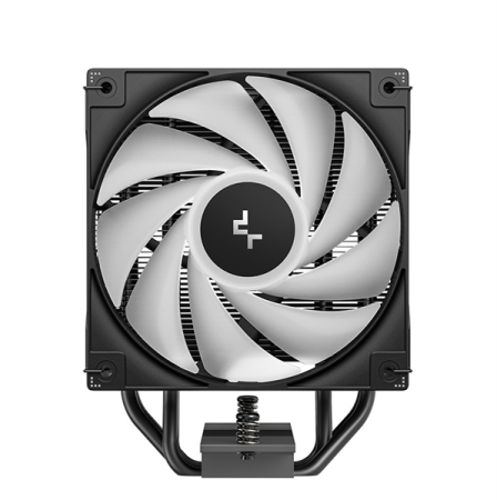 Фото DEEPCOOL AG400 BK ARGB V2 LGA1851/1700/1200/115X/AM5/AM4 (18шт/кор, TDP 220W, PWM, ARGB Fan 120mm, 4 тепл. трубки, черный) RET (R-AG400-BKAMMN-GJD)