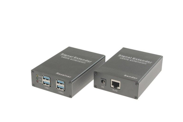 OSNOVO TA-U16+RA-U46 Удлинитель интерфейса USB 3.0 по кабелю витой пары CAT6e/7 до 100м. Приемник: Вх.-RJ45/Роз.2,1х5,5мм(DC12V). Вых.-USB(A)x4.Передатчик:Вх.-USB(Type-C)/Роз.2,1х5,5мм(DC12V). Вых.-RJ