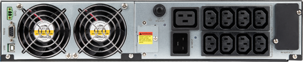 Фото SMARTWATT ИБП онлайн, 2000/2000 ВА/Вт, стоечный/напольный, LCD дисплей, порт USB, RS232, EPO, SNMP слот, IEC13 - 8 шт., IEC19 - 1 шт., встр. АКБ 6*9 Ач, подключение до 2 АКБ блоков (3703020710008)