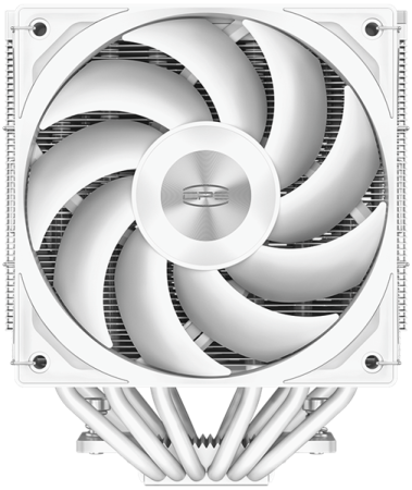 Фото PCCooler RZ620 WH, 2x120mm FAN, 6 HEAT PIPES, 4-PIN PWM, 500-2200 RPM, 32 DBA, FDB BEARING, LGA 1851/1700/1200/115X, AMD AM5/AM4