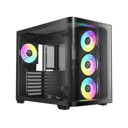 Фото Ocypus Iota C70 BK Curve ARGB Digital, ATX, Type-C*1, USB3.0*2, REAR 1x120mm ARGB, MB SIDE 3x120mm ARGB