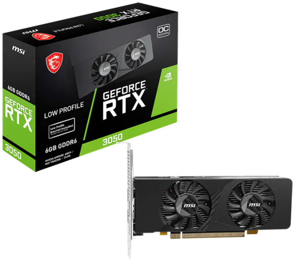 MSI RTX 3050 LP E 6G OC//RTX 3050, HDMI*2, DP, 6G, D6