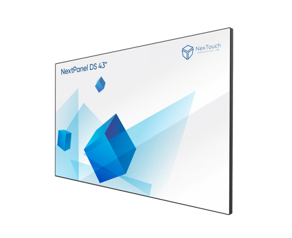 Фото Профессиональная панель Nextouch Nextpanel DS: 43", 4К (3840?2160), 16:9, 60 Гц, 580 кд/м2, 5000:1, 1,07 млрд цветов, защитное стекло (закаленное, антибликовое), рамка 10мм, акустика 2х15 Вт. Режим ра