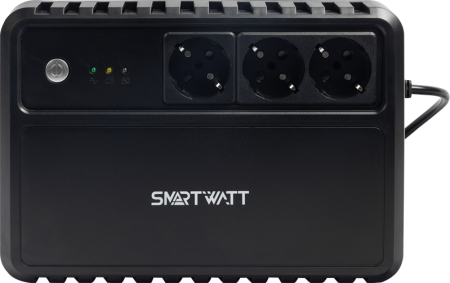 Фото SmartWatt ИБП линейно-интерактивный, мощность 600/360 ВА/Вт, напольный, LED индикация, Shuko CEE7/4 - 3 шт. (3703020260003)