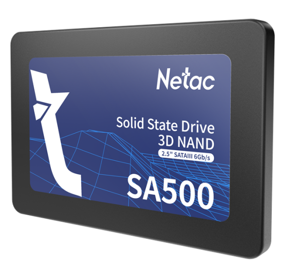 Фото Netac SSD SA500 480GB 2.5 SATAIII 3D NAND, R/W up to 520/450MB/s, TBW 240TB, 3y wty
