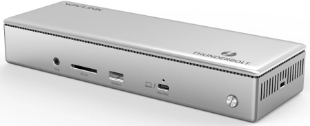 Фото Docking Station WAVLINK Thunderbolt 4 Quad Display/96W Power Delivery Include 20V/11.5A Power Adapter/4xUSB3.0/3xThunderbolt 4/2xDP 4K 60HZ/2xHDMI 4K 60HZ/1xGigabit LAN/1xCombo Audio Jack/1xCardReader