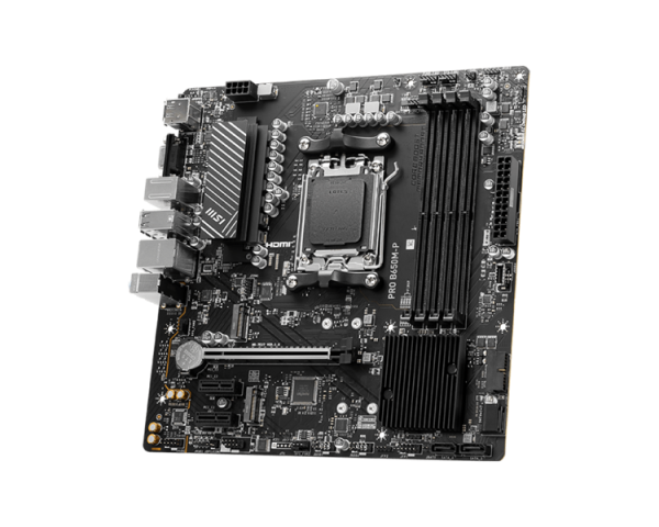 Фото MSI PRO B650M-P,B650,AM5,4DDR5,1PCI-Ex16,2PCI-Ex1,2M.2,4SATA3,3USB3.2 Gen2(2A+1C),4USB3.2 Gen