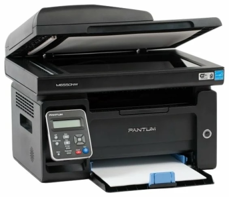 Фото Pantum M6550NW, P/C/S, Mono laser, А4, 22 ppm (max 20000 p/mon), 600 MHz, 1200x1200 dpi, 128 MB RAM, ADF35, paper tray 150 pages, USB, LAN, WiFi, start. cartridge 1600 pages (black)