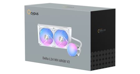 Фото Ocypus Delta L24 WH ARGB V2, 240mm, ARGB Pump,2x120mm ARGB fans, LGA115X/1200/1700/18XX, AM4/AM5
