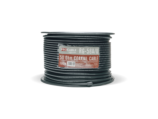 Фото Кабель 1 метр коаксиальный RG-58 A/U (Plastic Spool)