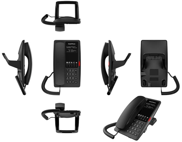 Фото Fanvil H4W, 2 SIP-акк., POE, БП в комп., 1x100 Mbps, Wi-Fi 6, Чёрный, 5 прог. клав.