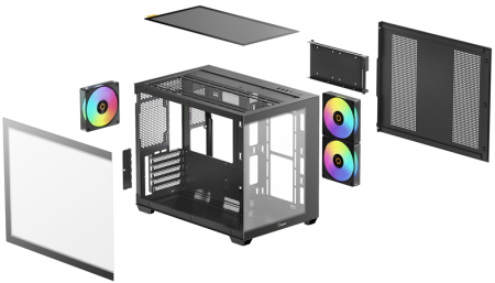 Фото Ocypus Gamma C54 BK ARGB, MATX, USB3.0*1+USB2.0*2, SIDE 2x120mm ARGB, REAR 1x120mm ARGB