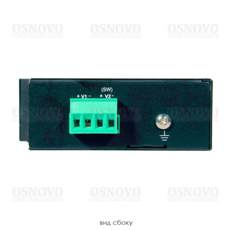 Фото OSNOVO Midspan-1/903G(Booster) Промышленный PoE-инжектор Gigabit Ethernet на 90W с бустером напряжения. Соответствует стандартам PoE IEEE 802.3af/at/bt. Автоматическое определение PoE устройств. Мощно