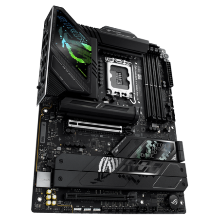 Фото ASUS ROG STRIX Z890-F GAMING WIFI, LGA1851, Z890, 4*DDR5, 4*SATA, 5*M.2, 8*USB 3.2, 2*Type-C, 2*PCIx16, 2*Thunderbolt™ 4, HDMI+DP, ATX; 90MB1I40-M0EAY0