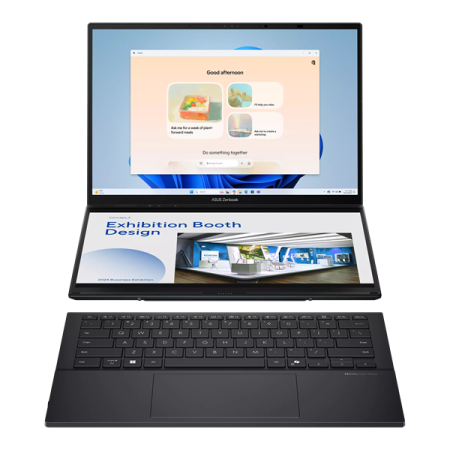 Фото ASUS Zenbook Duo UX8406CA-QL345X Intel Core Ultra 7 255H/32GB 1TB/Intel Arc Graphics/14"FHD(1920 x 1200)OLED 16:10/WiFi 7+BT 5.4/WIN11 PRO/1.65 kg/Inkwell Gray/Stylus+Sleeve