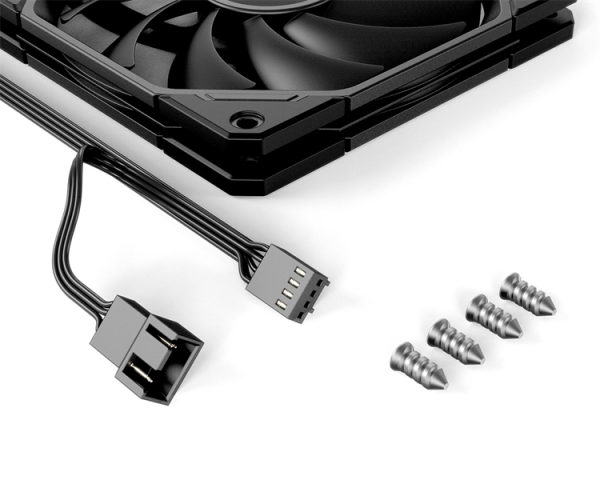 Фото ID-COOLING TF-12015-K 120x120x15мм (40шт./кор, PWM, Low Noise, супер-тонкий, резиновые углы, черный, 500-2200об/мин) BOX
