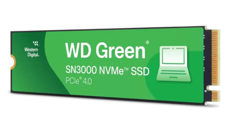 Фото Western Digital Green SN3000 SSD M2.2280 PCIe 4.0 1Tb, 5000MBs/4200MBs, TBW 150, WDS100T4G0E, 1 year