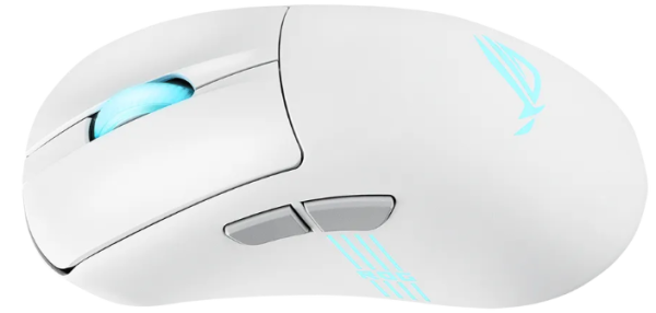 Фото ASUS ROG KERIS II ORIGIN, 54g, Wired, 2.4GHz RF, Bluetooth 5.1, 42K DPI sensor, 5 Programmable Buttons, White