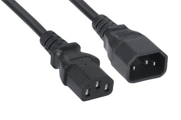  Cabeus PC-189-VDE-1.0-3M Кабель питания монитор-компьютер IEC 320 C13 - IEC 320 C14 (3x1.0), 3 м
