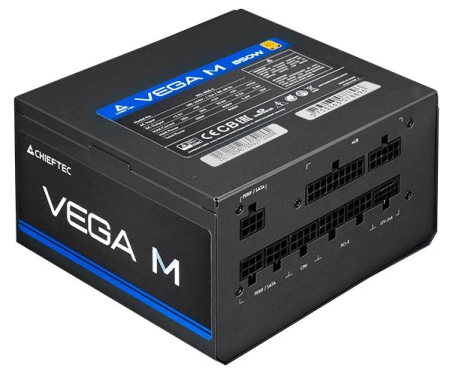 Фото Chieftec Vega M PPG-850-C (ATX 3.1, 850W, 80 PLUS GOLD, Active PFC, 135mm fan, Gen5 PCIe, Full Cable Management) Retail