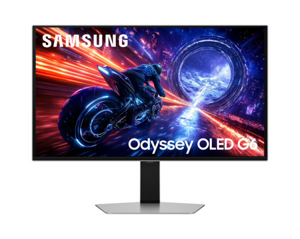 Samsung 27" Odyssey OLED G6 G60SF S27FG602SI OLED 16:9 2560x1440x500Hz 0,03ms 300cd 1M:1 178/178 1млрд HDMI DP USB 3.2 Gen1x2 Tilt Swiv HAS Pivot БП внешн VESA Silver