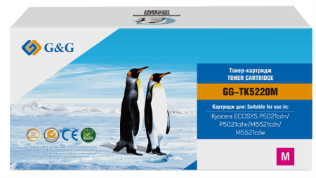 Фото G&G GG-TK5220M пурпурный (1200стр.) для Kyocera ECOSYS P5021cdn/P5021cdw/M5521cdn/M5521cdw