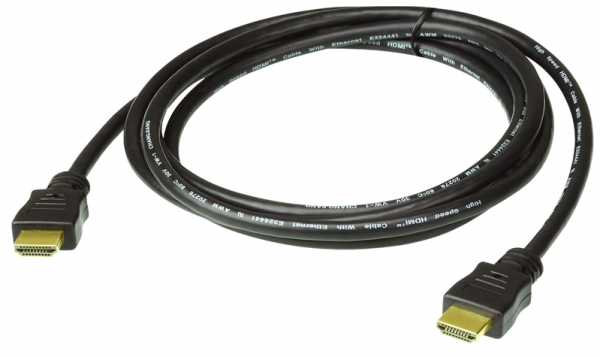 Кабель Aten ProAV black: 1 м HDMI 2.0b/Ethernet Высокоскоростной кабель