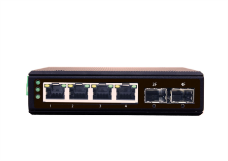 Фото OSNOVO SW-80402-I(port 60W,240W) Промышленный PoE коммутатор Gigabit Ethernet на 6 портов. Порты: 4 x GE (10/100/1000Base-T) с PoE (до 60W) + 2 x GE SFP (1000Base-X). Соответствует стандартам PoE IEEE