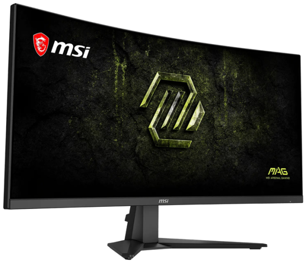 Фото MSI MAG 346CQDF E20 34" 21:9 UWQHD(3440x1440) Rapid VA Curve 1500R, 4000:1, 0,5ms(GTG), 100M:1,300nits,2xHDMI,DP,Tilt,IntPower,VESA,UWQHD:200Hz HD:400Hz,Black,1y w-ty