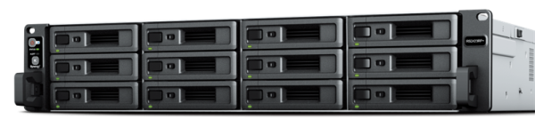 Synology 2U/12bay QC 3,35GhzCPU/8Gb(32)/RAID0,1,10,5,6/upto 24HDD (1xRX1223RP)/2xUSB3.2/1xMini-SAS/2xGigEth/2x10Geth/1xExpslot/iSCSI/1YW/no rail