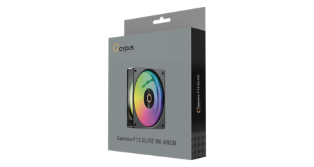 Фото Ocypus Gamma F12 Elite BK ARGB, 120x120x25mm, 4-PIN PWM, 600-1800 RPM, 26 DBA MAX, HYDRO BEARING